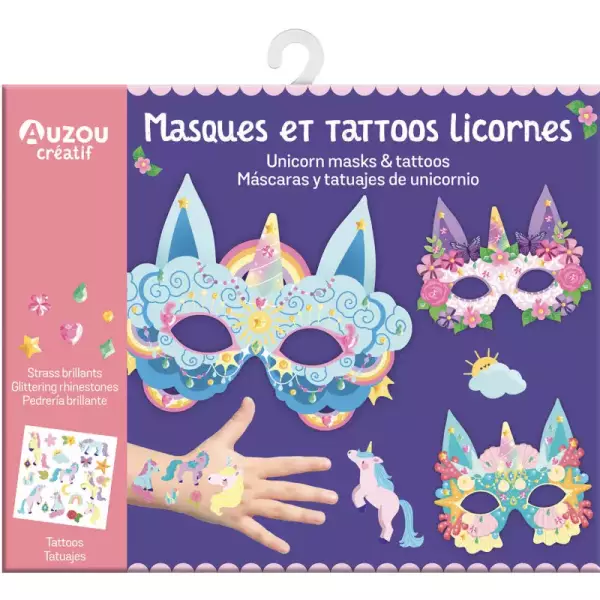 Masques et tattoos licornes